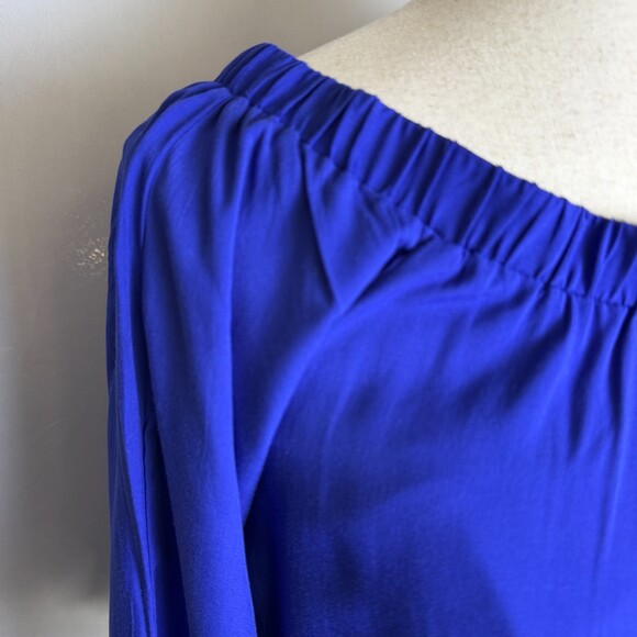 Just Quella NWT Royal Blue Mini Dress/Long Tunic, Sz L, Off the Shoulder, Sheath - Picture 4 of 15